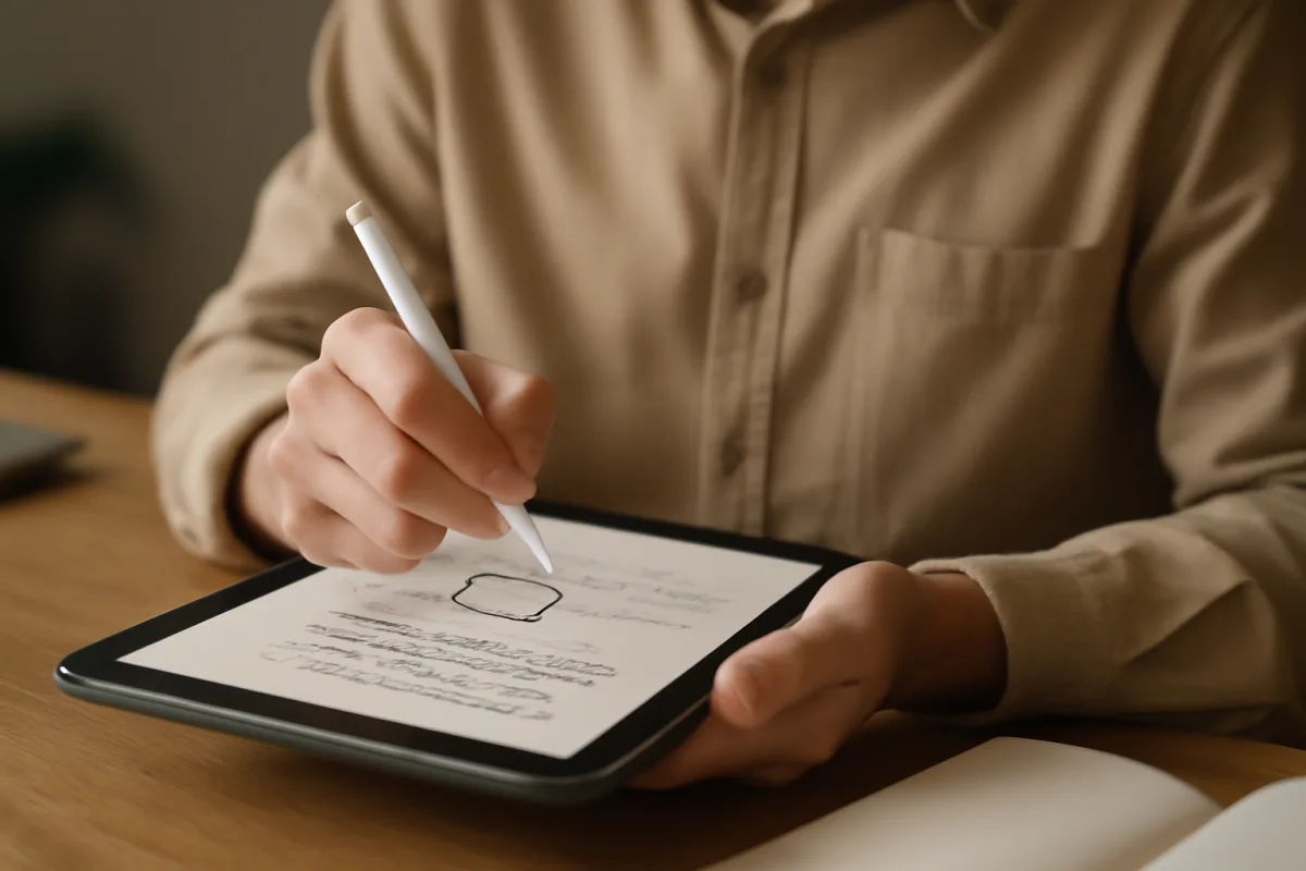 Penna digitale per prendere appunti: il dettaglio che cambia la resa sul tablet